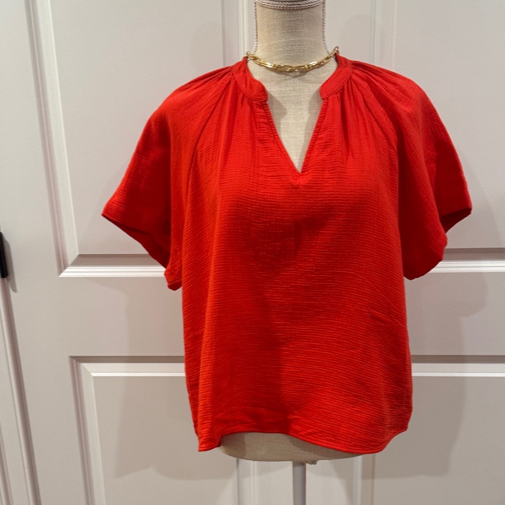 Calvin Klein Vibrant Red Blouse XL
